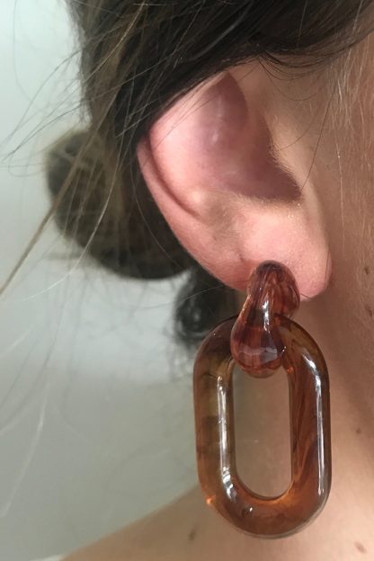 Amberesque Oval Earring