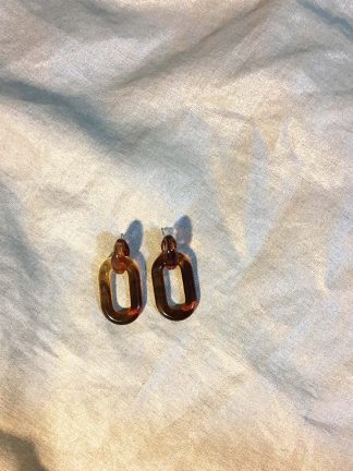 Amberesque Oval Link Earrings