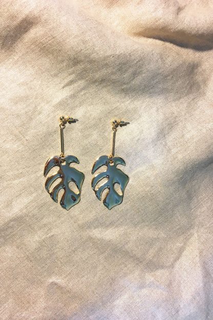 The Gold Leaf Earring Accessories for Linen Clothing