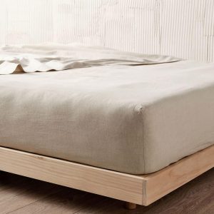 Linen House Nimes Natural Linen Fitted Sheet Bedroom Linen